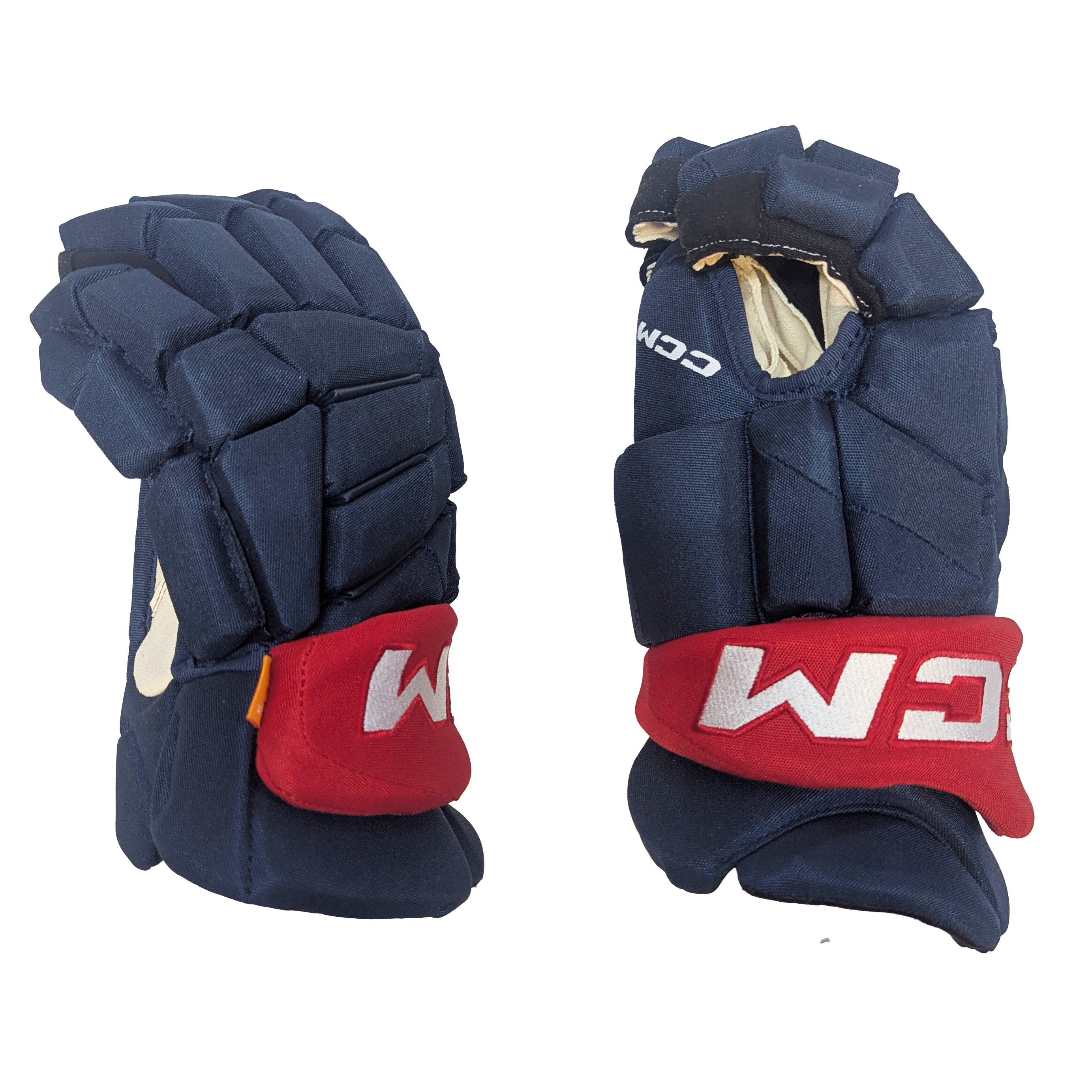 CCM HGJS - Gant NHL Pro Stock - Blue Jackets de Columbus (bleu marine/rouge)